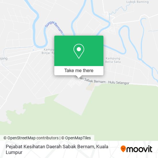 Pejabat Kesihatan Daerah Sabak Bernam map