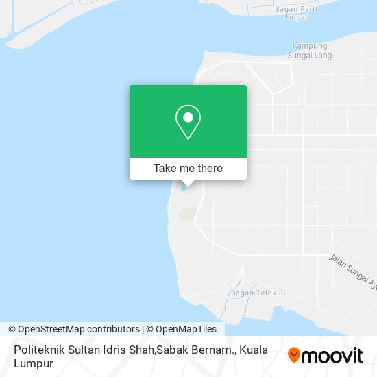 Politeknik Sultan Idris Shah,Sabak Bernam. map