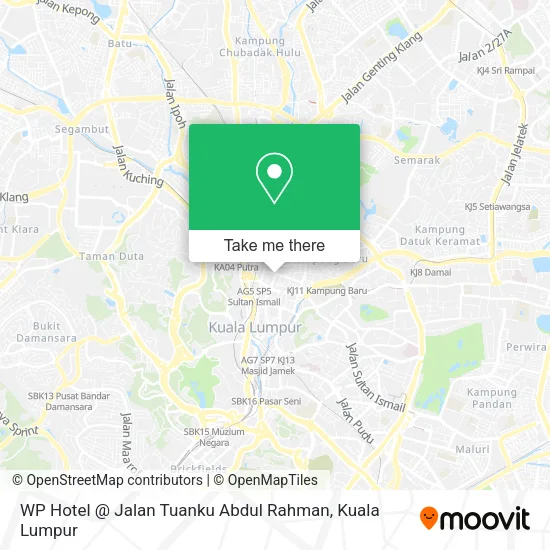 WP Hotel @ Jalan Tuanku Abdul Rahman map