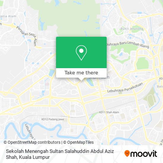 Sekolah Menengah Sultan Salahuddin Abdul Aziz Shah map