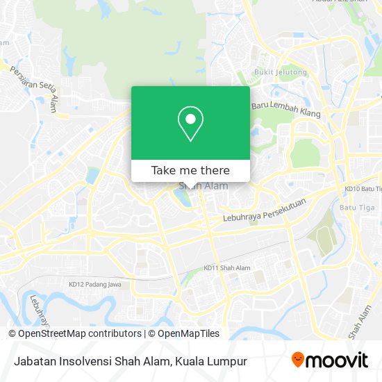 Peta Jabatan Insolvensi Shah Alam