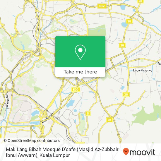 Peta Mak Lang Bibah Mosque D'cafe (Masjid Az-Zubbair Ibnul Awwam)