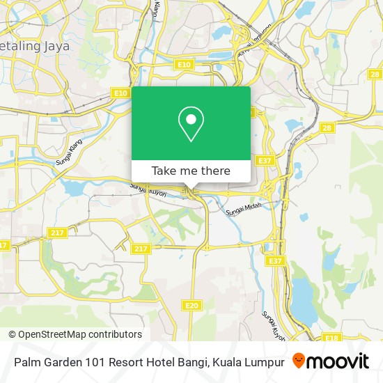 Palm Garden 101 Resort Hotel Bangi map