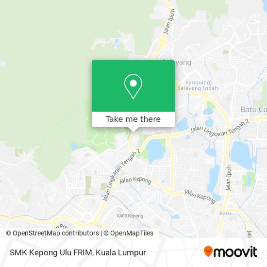 SMK Kepong Ulu FRIM map