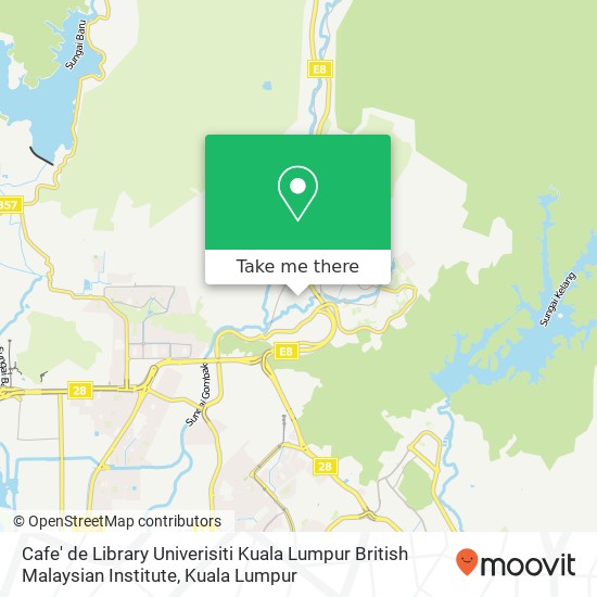 Cafe' de Library Univerisiti Kuala Lumpur British Malaysian Institute map