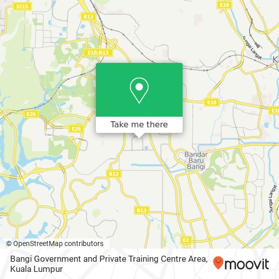 Bangi Government and Private Training Centre Area map