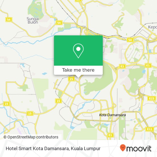 Hotel Smart Kota Damansara map