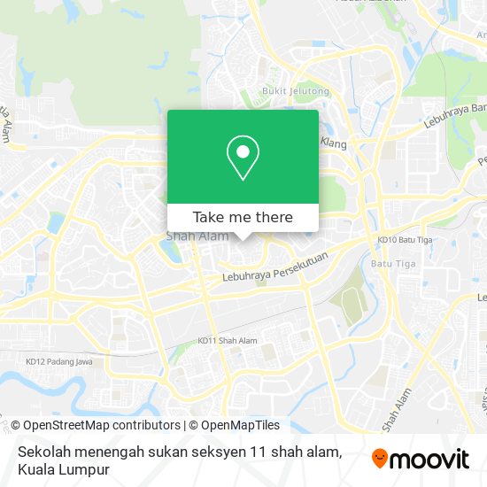 Sekolah menengah sukan seksyen 11 shah alam map