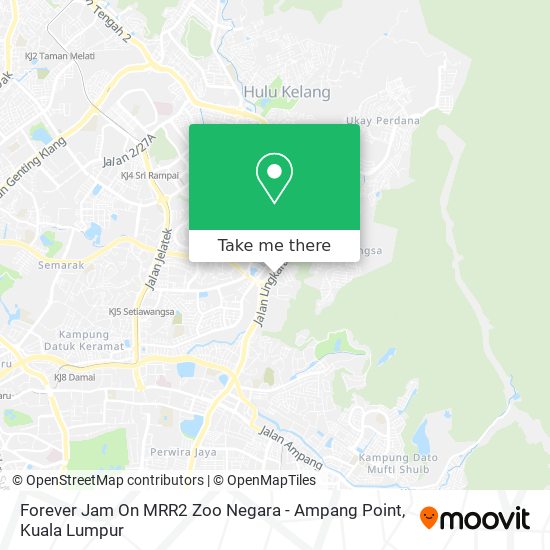 Peta Forever Jam On MRR2 Zoo Negara - Ampang Point