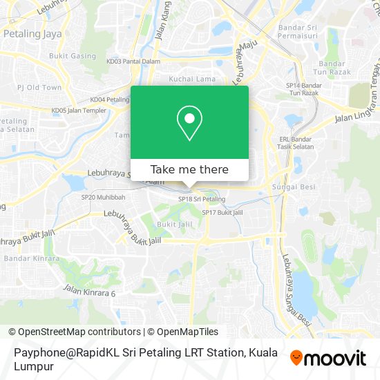 Payphone@RapidKL Sri Petaling LRT Station map