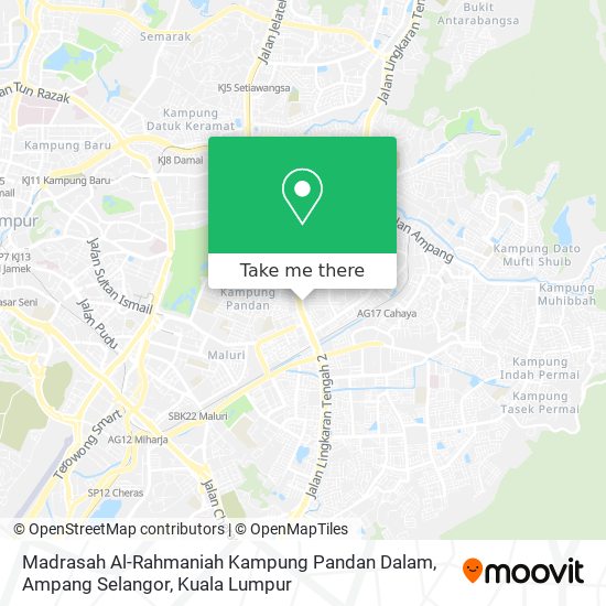 Madrasah Al-Rahmaniah Kampung Pandan Dalam, Ampang Selangor map