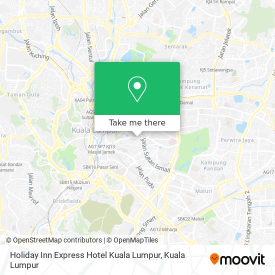 Holiday Inn Express Hotel Kuala Lumpur map