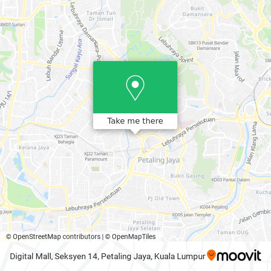 Peta Digital Mall, Seksyen 14, Petaling Jaya