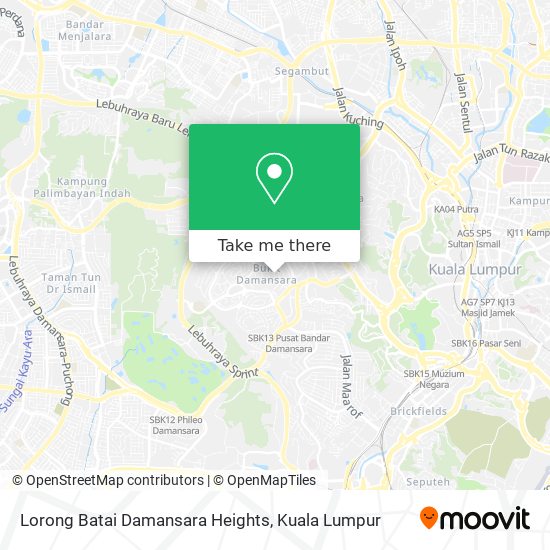 Peta Lorong Batai Damansara Heights