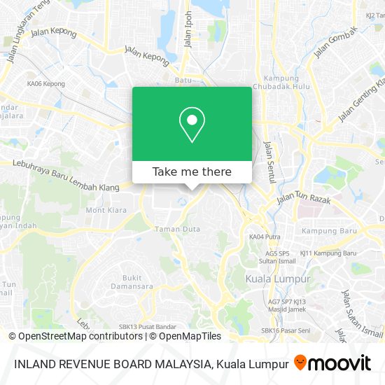 INLAND REVENUE BOARD MALAYSIA map