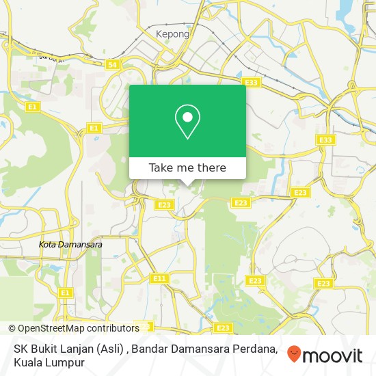 Peta SK Bukit Lanjan (Asli) , Bandar Damansara Perdana