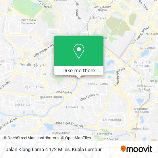 Peta Jalan Klang Lama 4 1/2 Miles