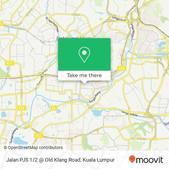 Peta Jalan PJS 1/2 @ Old Klang Road