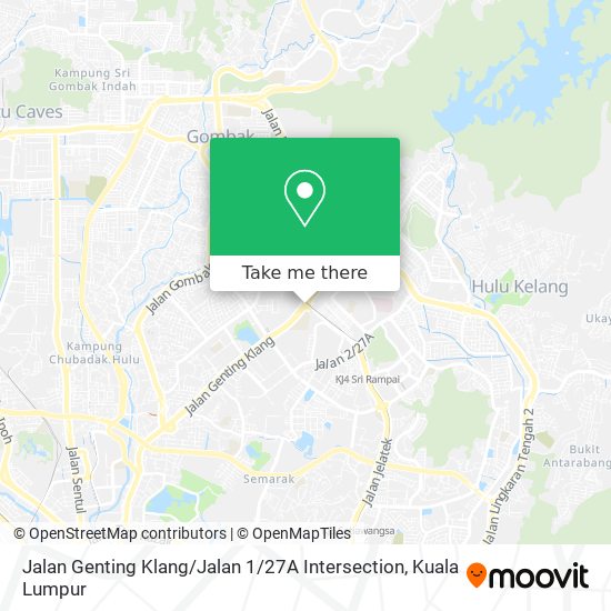 Peta Jalan Genting Klang / Jalan 1 / 27A Intersection