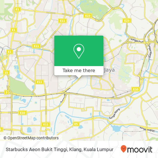 Starbucks Aeon Bukit Tinggi, Klang map