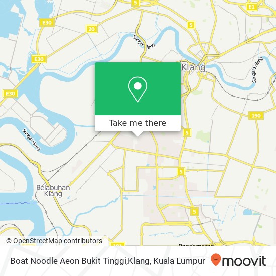 Peta Boat Noodle Aeon Bukit Tinggi,Klang