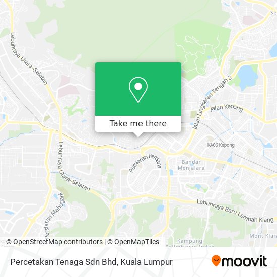 Percetakan Tenaga Sdn Bhd map
