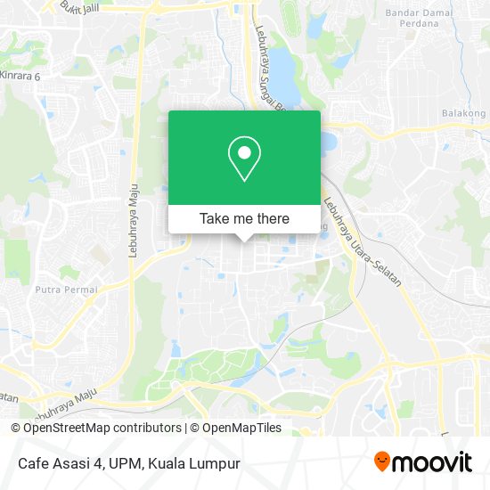 Cafe Asasi 4, UPM map