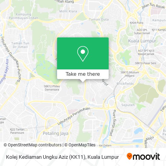 Kolej Kediaman Ungku Aziz (KK11) map