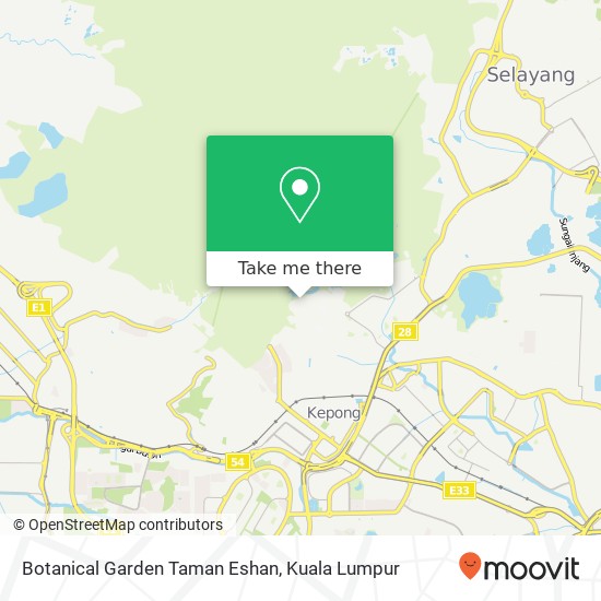 Botanical Garden Taman Eshan map