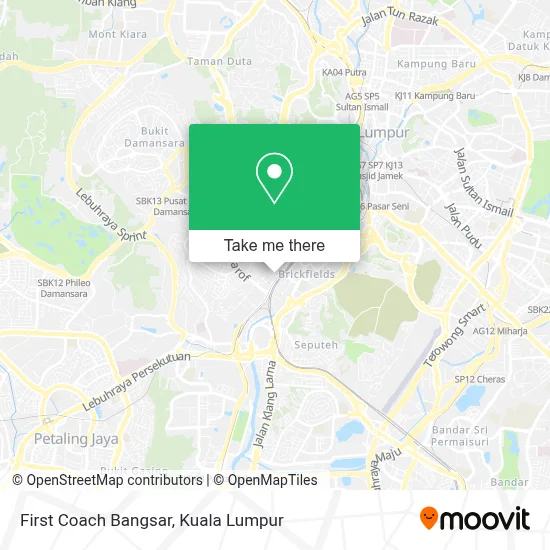 First Coach Bangsar map
