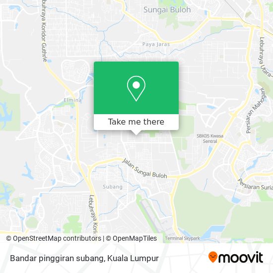 Peta Bandar pinggiran subang