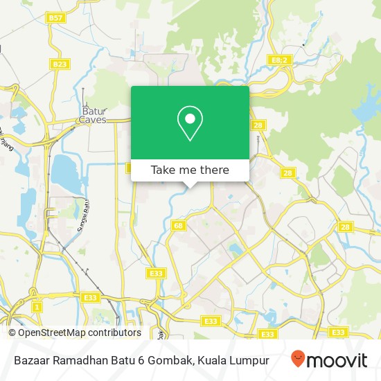 Peta Bazaar Ramadhan Batu 6 Gombak