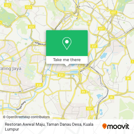 Peta Restoran Awwal Maju, Taman Danau Desa