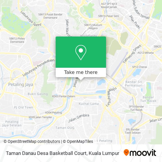 Peta Taman Danau Desa Basketball Court