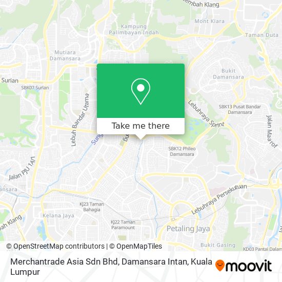 Merchantrade Asia Sdn Bhd, Damansara Intan map