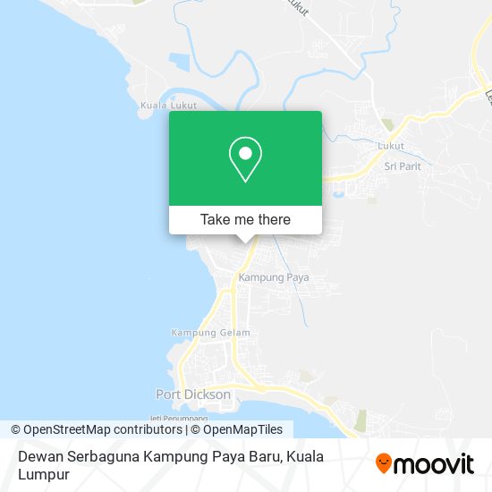 Peta Dewan Serbaguna Kampung Paya Baru