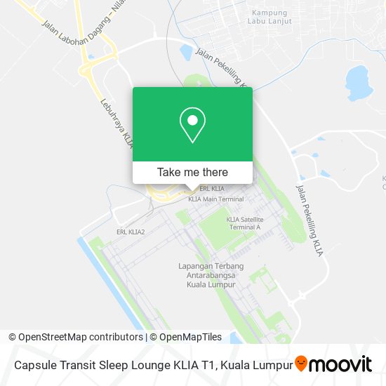 Capsule Transit Sleep Lounge KLIA T1 map