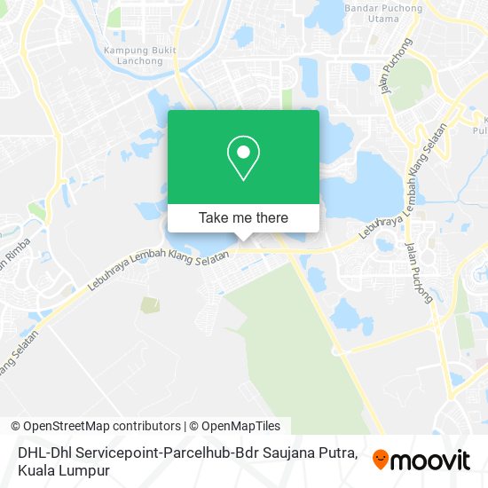 Peta DHL-Dhl Servicepoint-Parcelhub-Bdr Saujana Putra