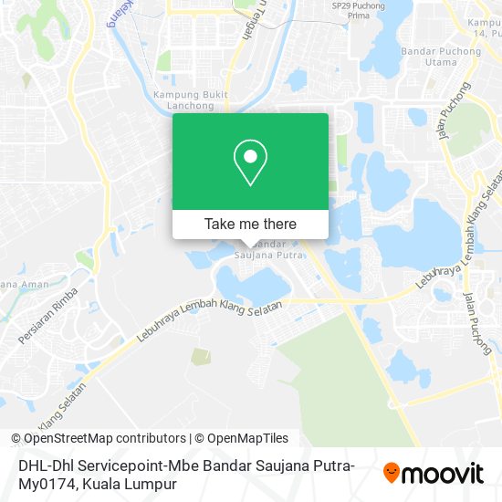 DHL-Dhl Servicepoint-Mbe Bandar Saujana Putra-My0174 map