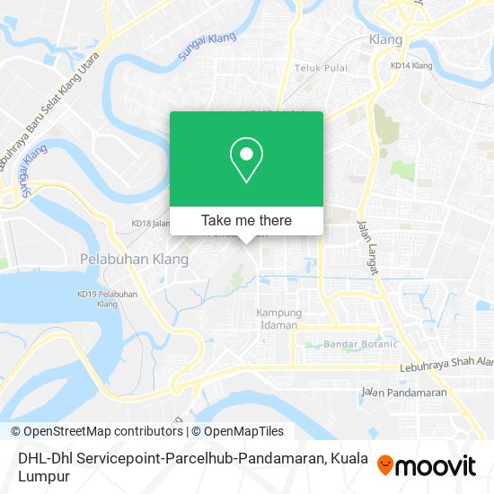 DHL-Dhl Servicepoint-Parcelhub-Pandamaran map