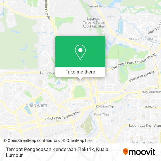 Tempat Pengecasan Kenderaan Elektrik map