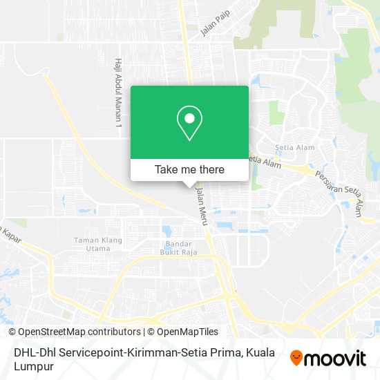 DHL-Dhl Servicepoint-Kirimman-Setia Prima map