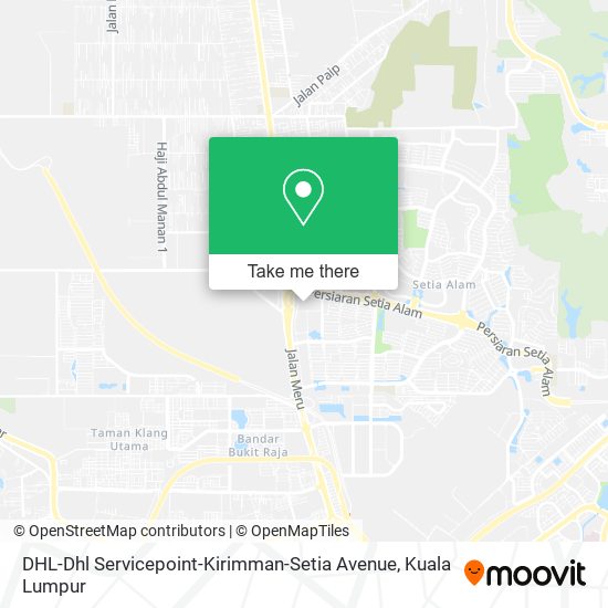DHL-Dhl Servicepoint-Kirimman-Setia Avenue map