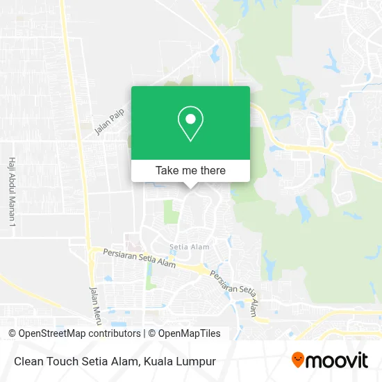 Clean Touch Setia Alam map