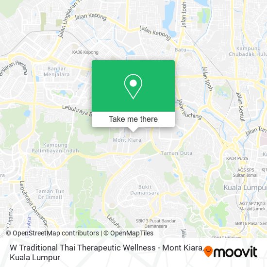 W Traditional Thai Therapeutic Wellness - Mont Kiara map