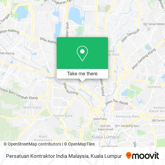 Persatuan Kontraktor India Malaysia map