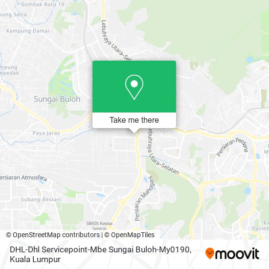 DHL-Dhl Servicepoint-Mbe Sungai Buloh-My0190 map