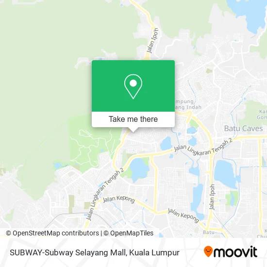 SUBWAY-Subway Selayang Mall map
