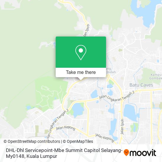 Peta DHL-Dhl Servicepoint-Mbe Summit Capitol Selayang-My0148