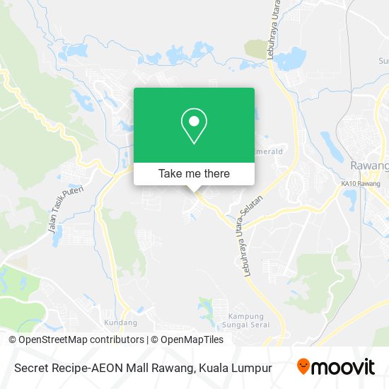 Peta Secret Recipe-AEON Mall Rawang